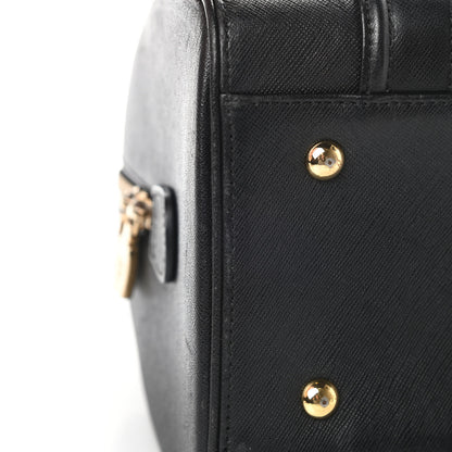 MCM Grained Calfskin Studded Boston Bag Black 11 of 14