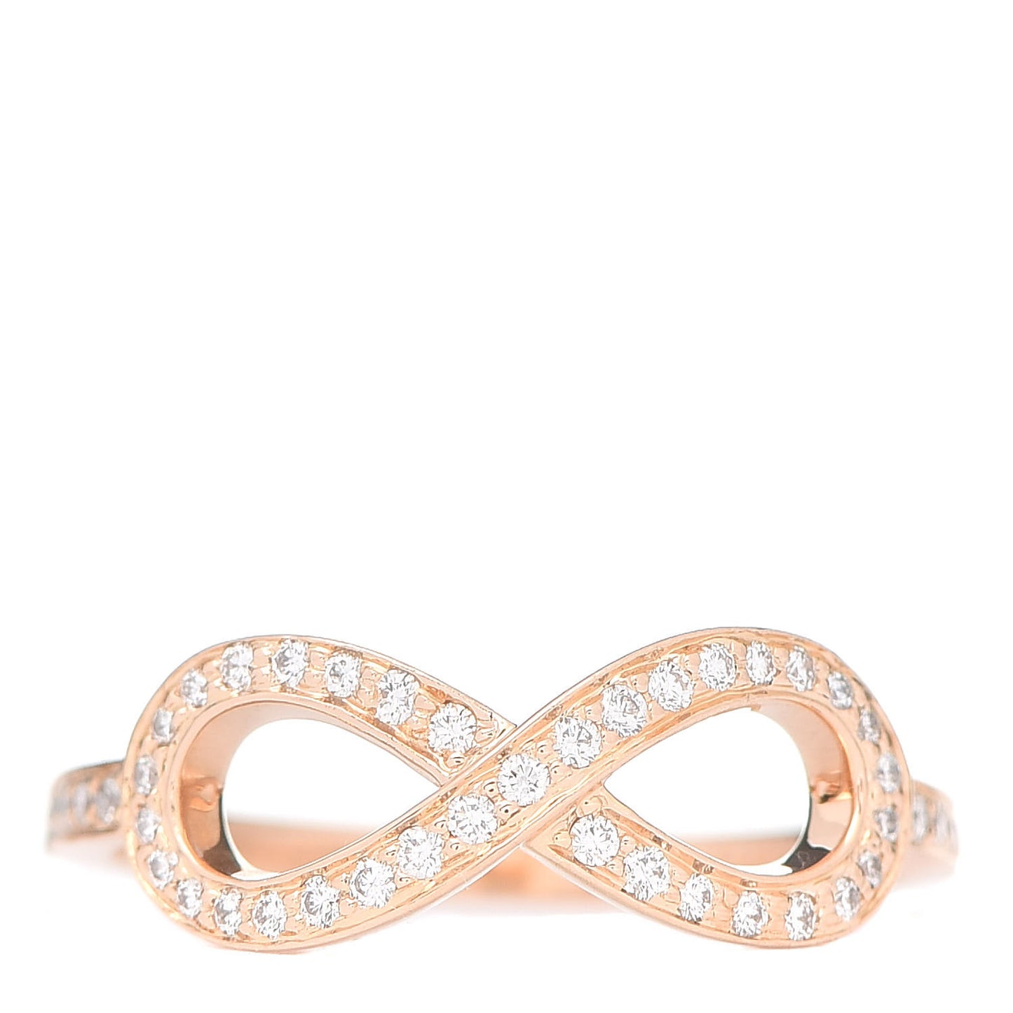 18K Rose Gold Diamond Infinity Ring 48 4.5
