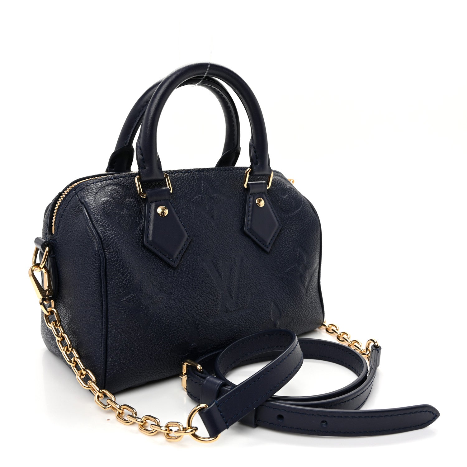 Louis Vuitton Empreinte Monogram Giant Speedy Bandouliere 20 Navy 3 of 9