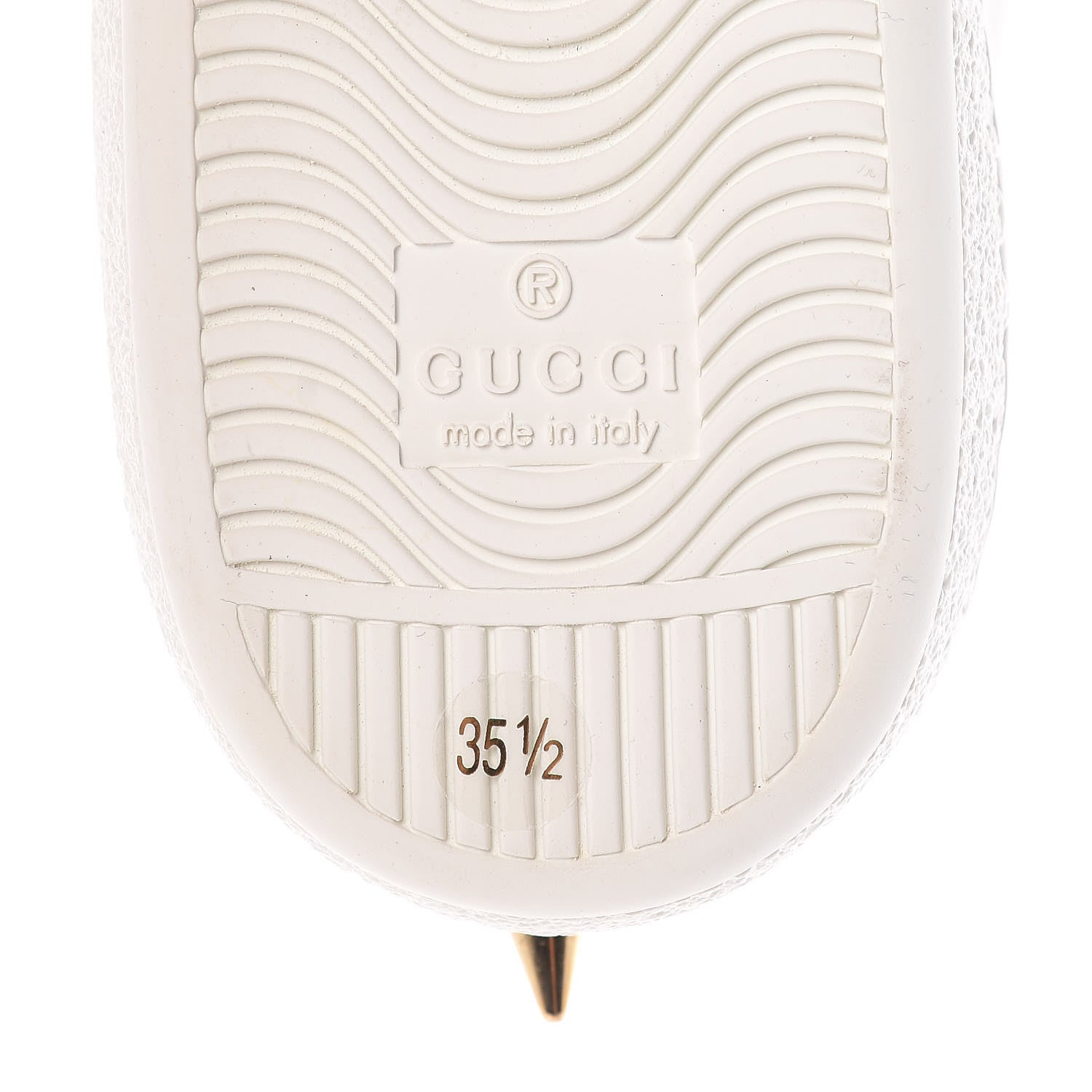 Gucci Calfskin Web Pearl Studded Womens Ace Sneakers 35.5 White 7 of 12