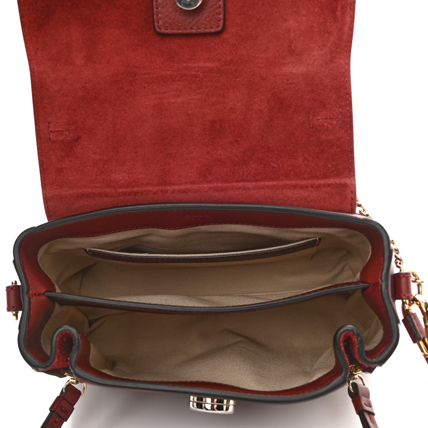 Calfskin Mini Faye Day Shoulder Bag Sienna Red