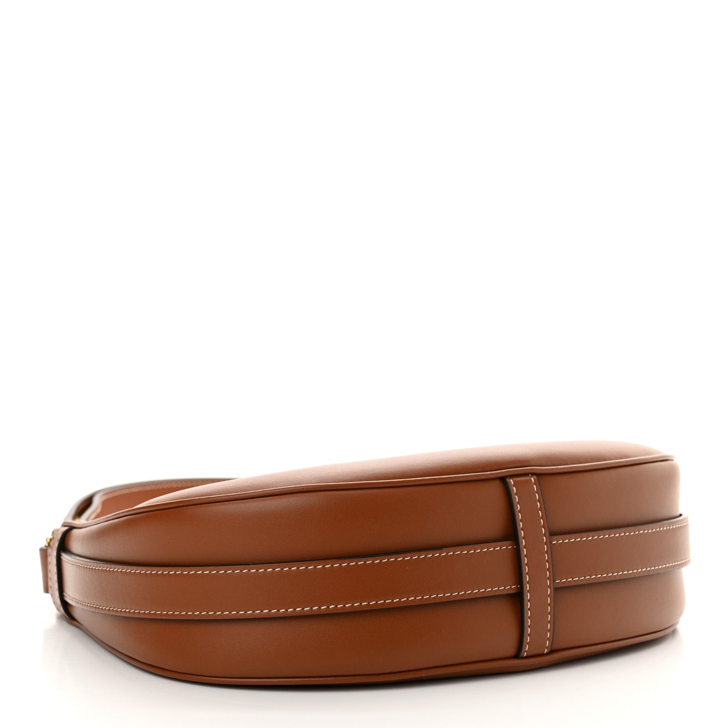 Smooth Calfskin Medium Strap Ava Shoulder Bag Tan