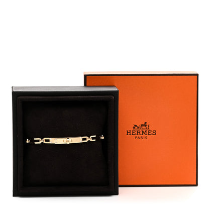 Hermes 18K Yellow Gold Diamond PM Kelly Chaine Bracelet SH 4 of 4