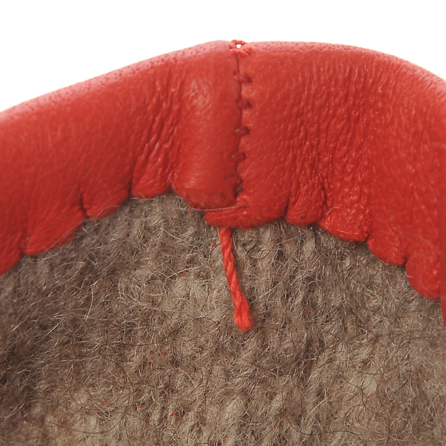 Hermes Lambskin Facile Gloves 7.5 Coquelicot 5 of 6