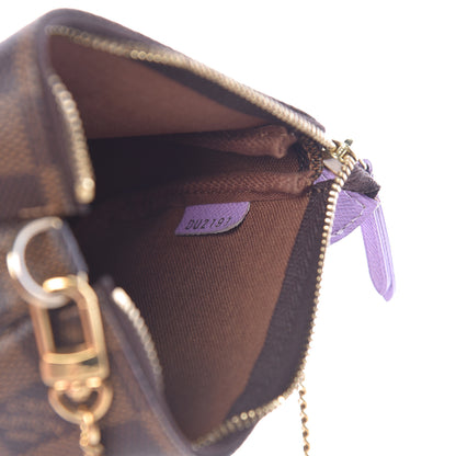 Louis Vuitton Damier Ebene Illustre Mini Pochette Accessories Violet 7 of 7