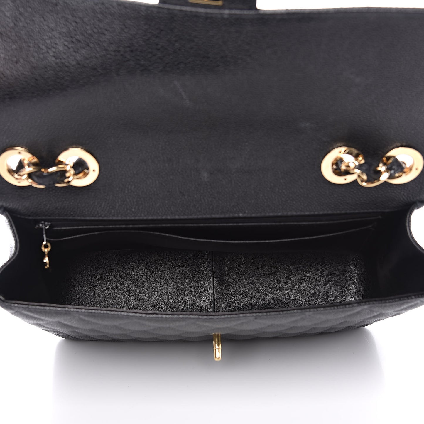 Caviar Quilted Jumbo Single Flap Black