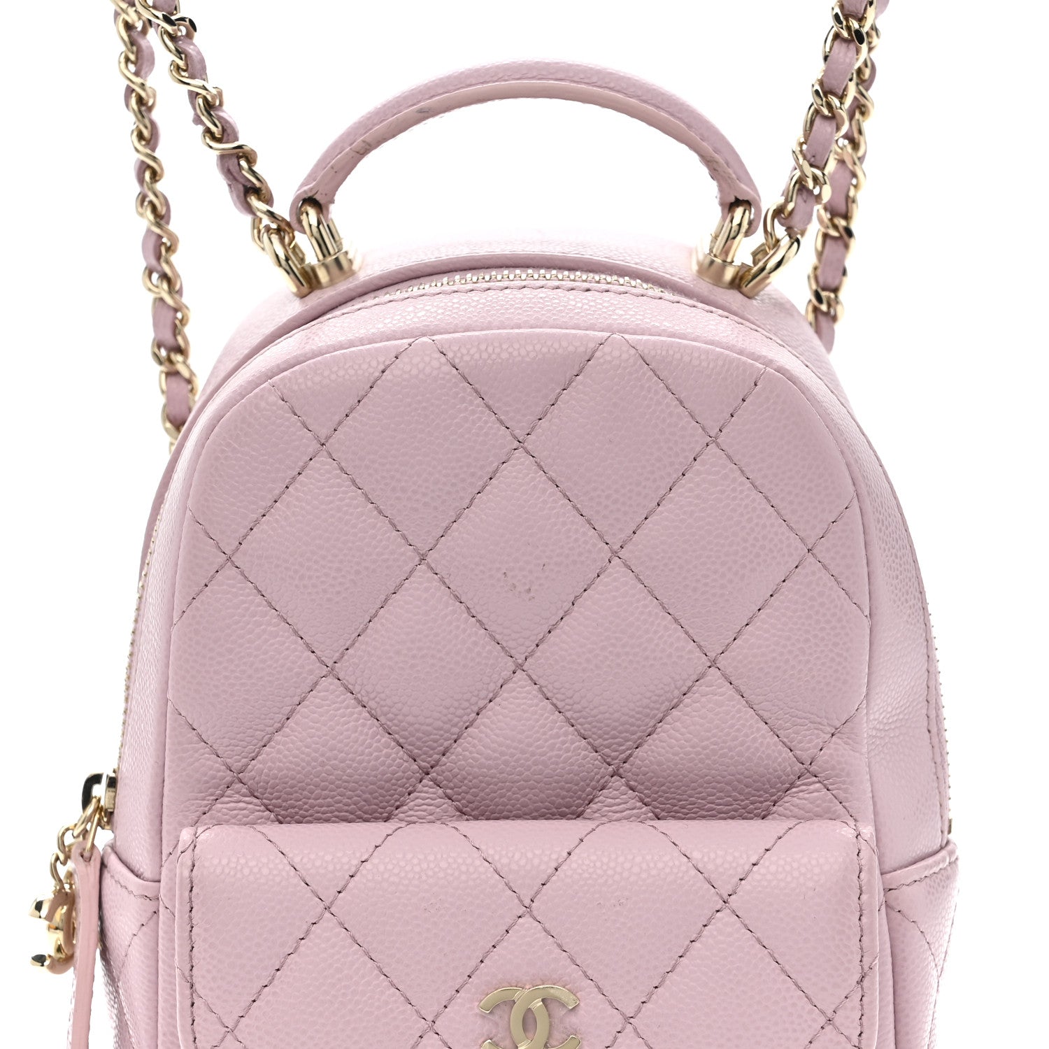 Chanel Caviar Quilted CC Mini Classic Backpack Light Pink 8 of 11