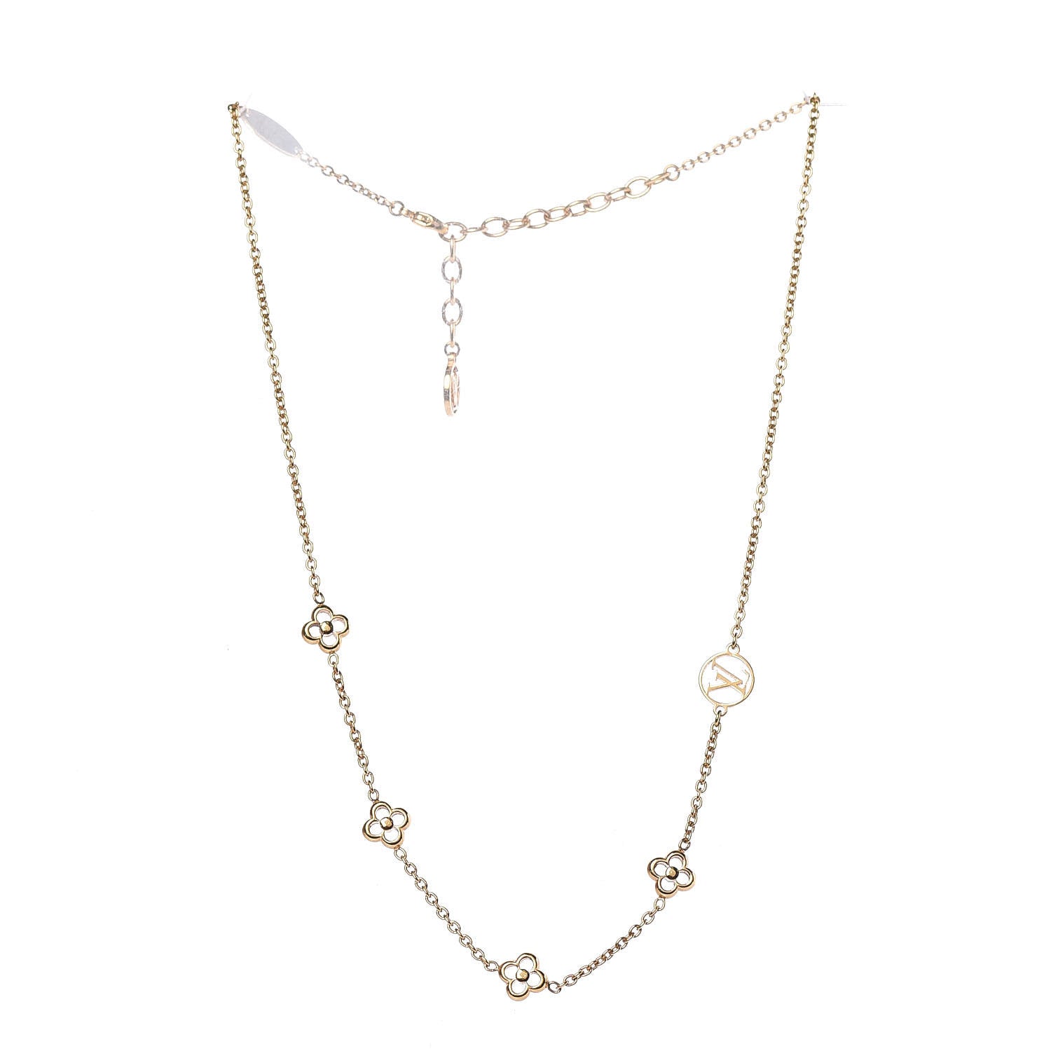 Louis Vuitton Flower Full Necklace Gold 3 of 5
