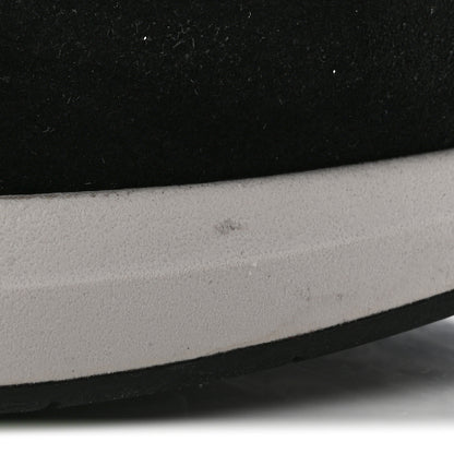 Chanel Suede Calfskin Fabric CC Sneakers 36 Dark Grey Light Pink 11 of 14