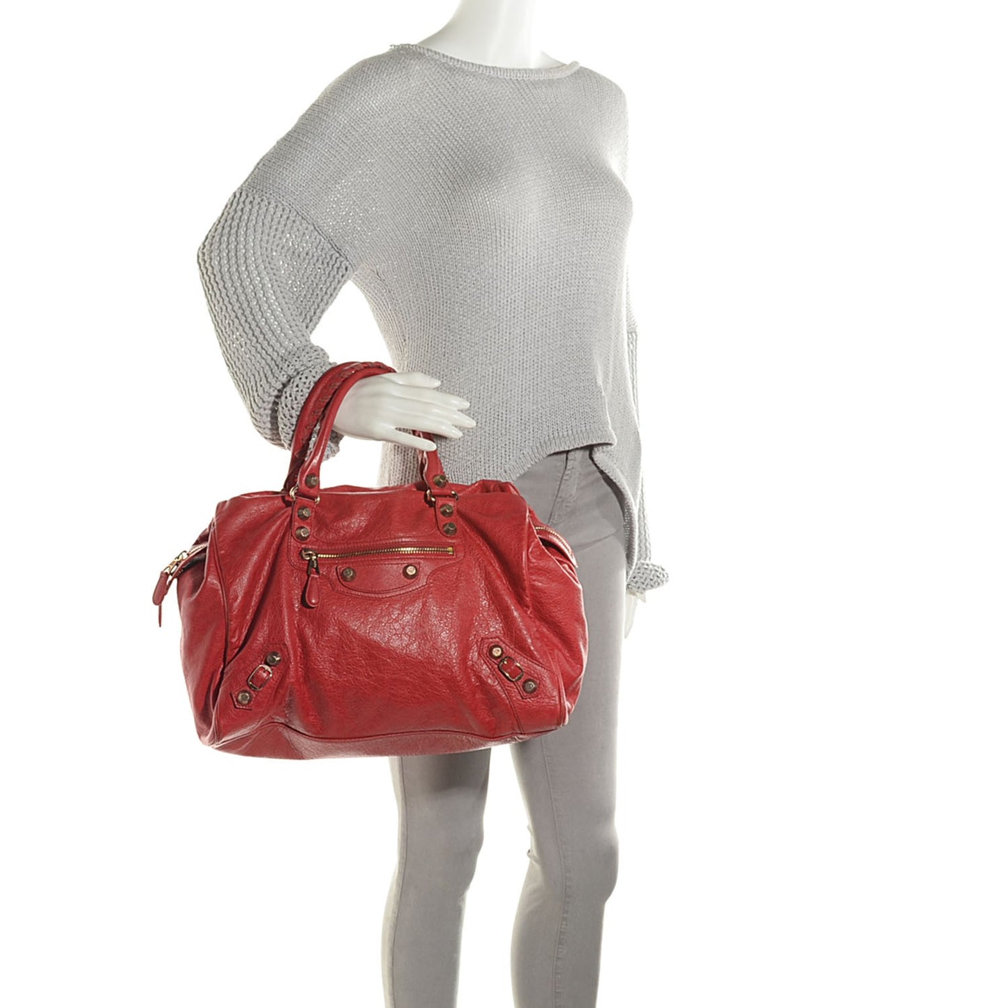 Agneau Giant 12 Rose Gold Hardware Mid Day Coquelicot