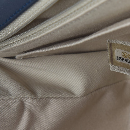 Chanel Calfskin Quilted In The Business Flap Dark Blue 8 of 10