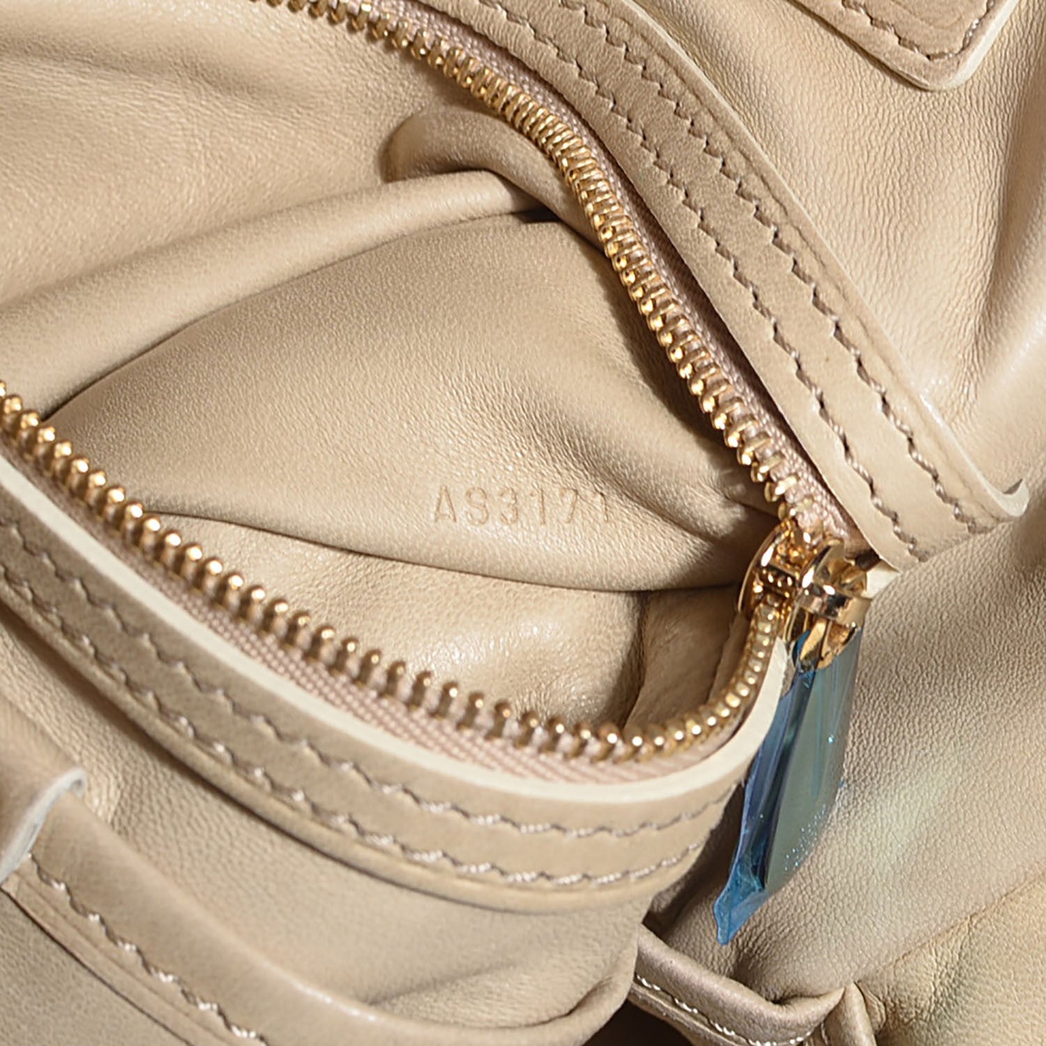 Louis Vuitton Calfskin Sac Louis Bleu 7 of 7