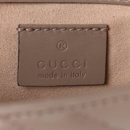Gucci Calfskin Matelasse Super Mini GG Marmont Shoulder Bag Porcelain Rose 8 of 9