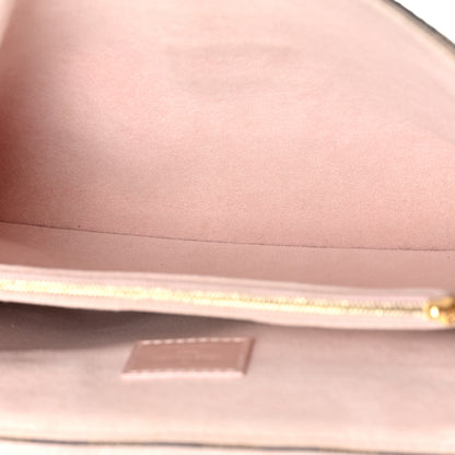 Louis Vuitton Damier Ebene Caissa Clutch Rose Ballerine 5 of 13