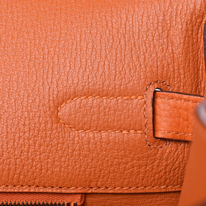 Hermes Taurillon Clemence Birkin 35 Orange 10 of 29