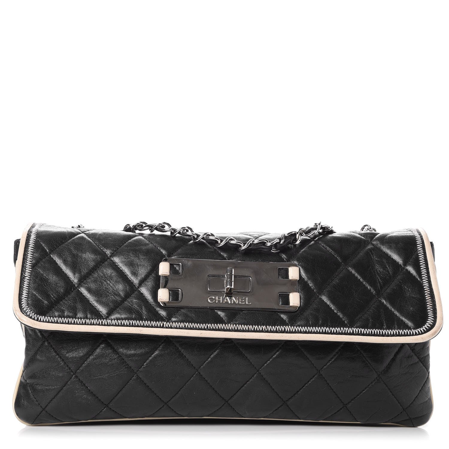 Chanel Lambskin East West Accordion Flap Black 1 of 23