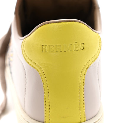 Hermes Calfskin Pegase Pop Quicker Sneakers 38 Beige Multicolor 8 of 13