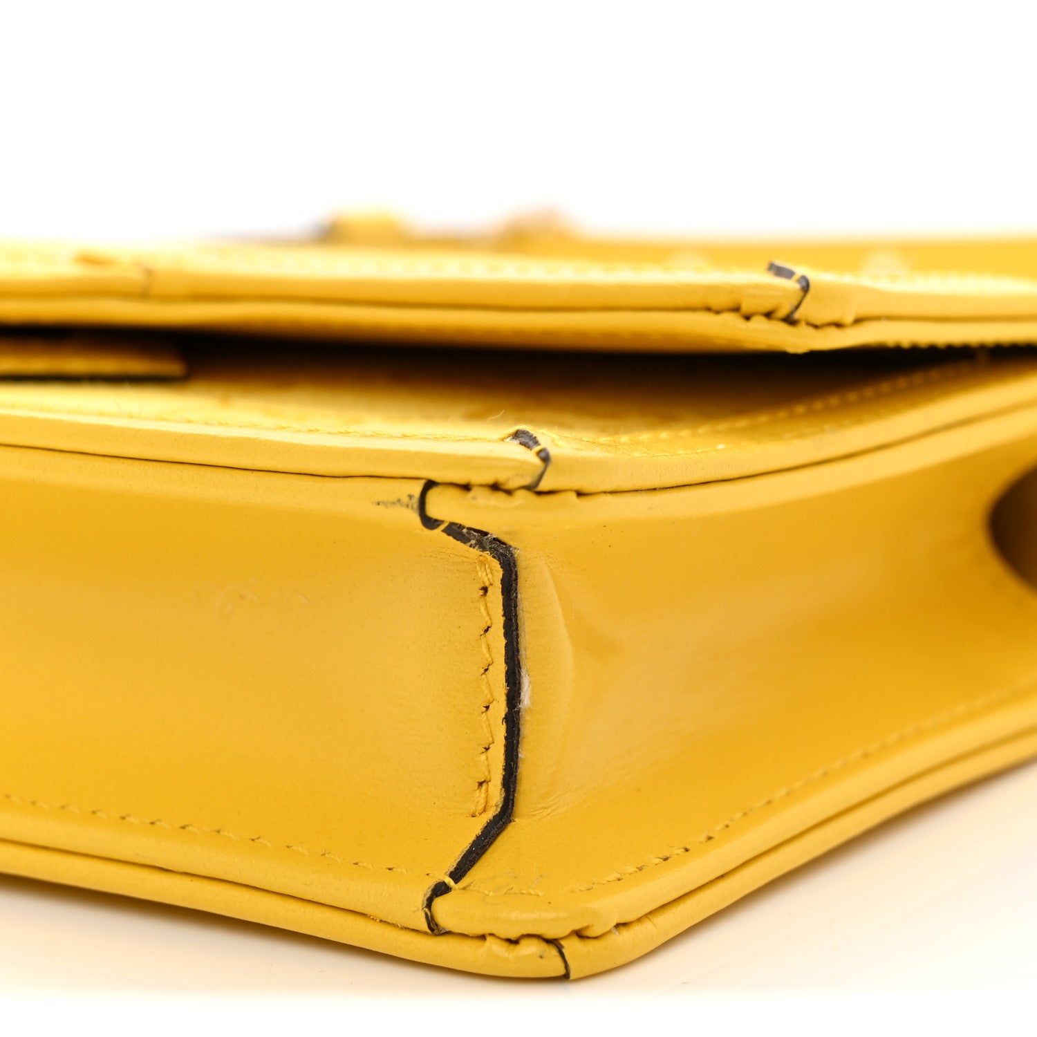 Gucci GG Monogram Textured Dollar Calfskin Small Luce Shoulder Bag Yellow 10 of 11