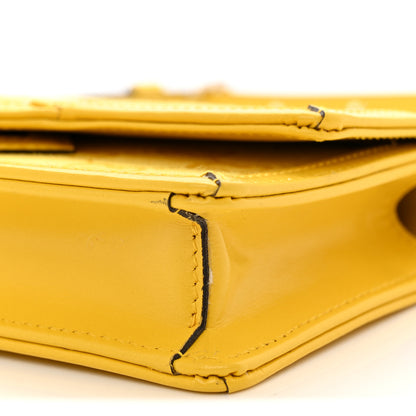 Gucci GG Monogram Textured Dollar Calfskin Small Luce Shoulder Bag Yellow 10 of 11