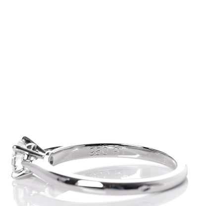 Cartier Platinum Diamond .38ct Solitaire 1895 Engagement Ring 50 5.25 6 of 8