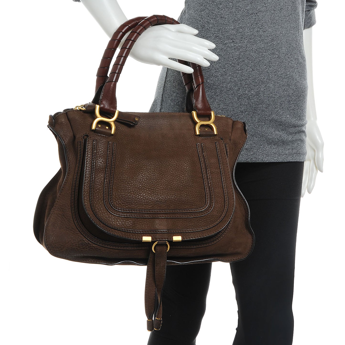 Nubuck Calfskin Medium Marcie Satchel