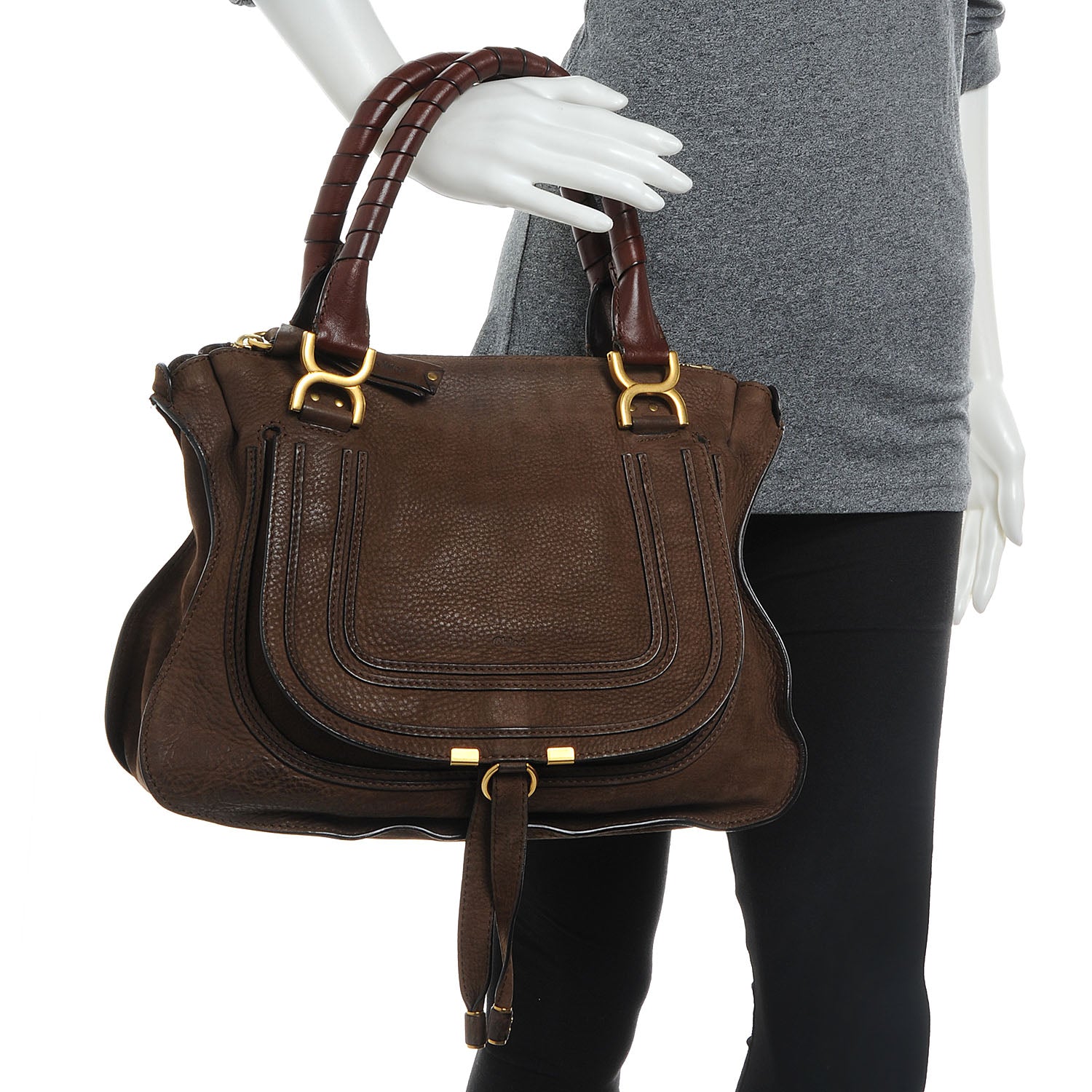 Chloe Nubuck Calfskin Medium Marcie Satchel 2 of 7