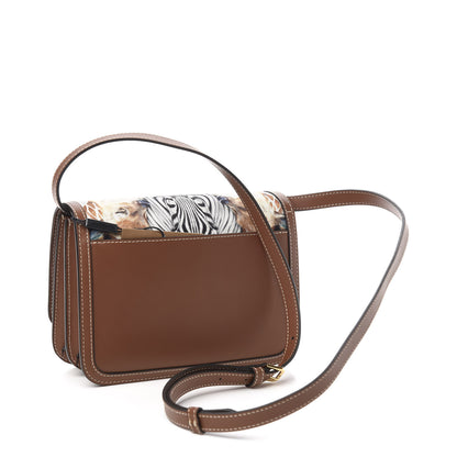 Burberry Calfskin Silk Animalia Print Small TB Bag Tan 2 of 8