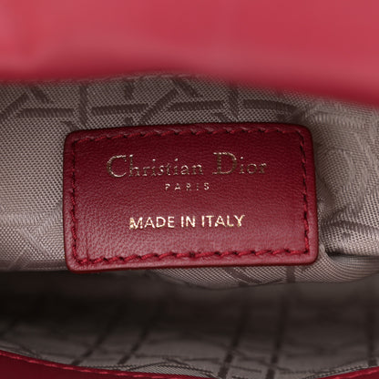 Christian Dior Lambskin Cannage Mini Lady Dior Burgundy 6 of 11