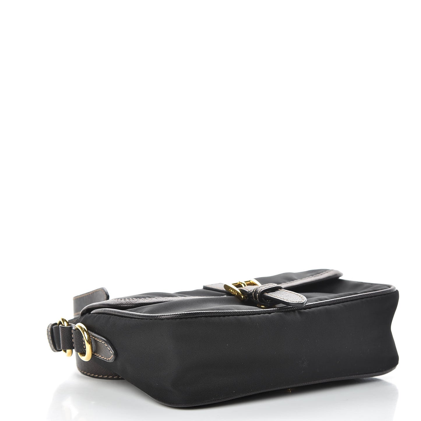 Tessuto Nylon Saffiano Small Crossbody Bag Black