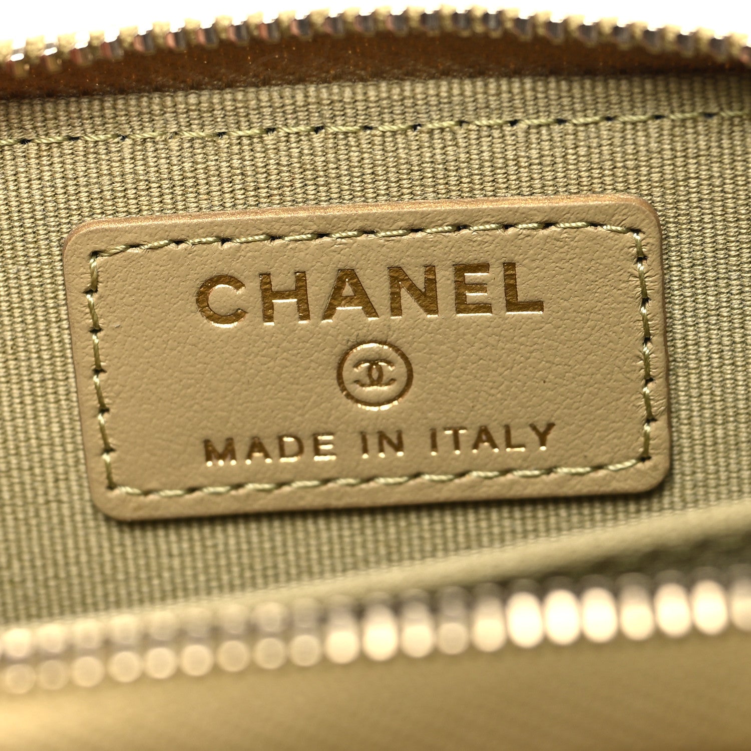 Chanel Caviar Quilted Zip Around Coin Purse Wallet Light Green 6 of 9