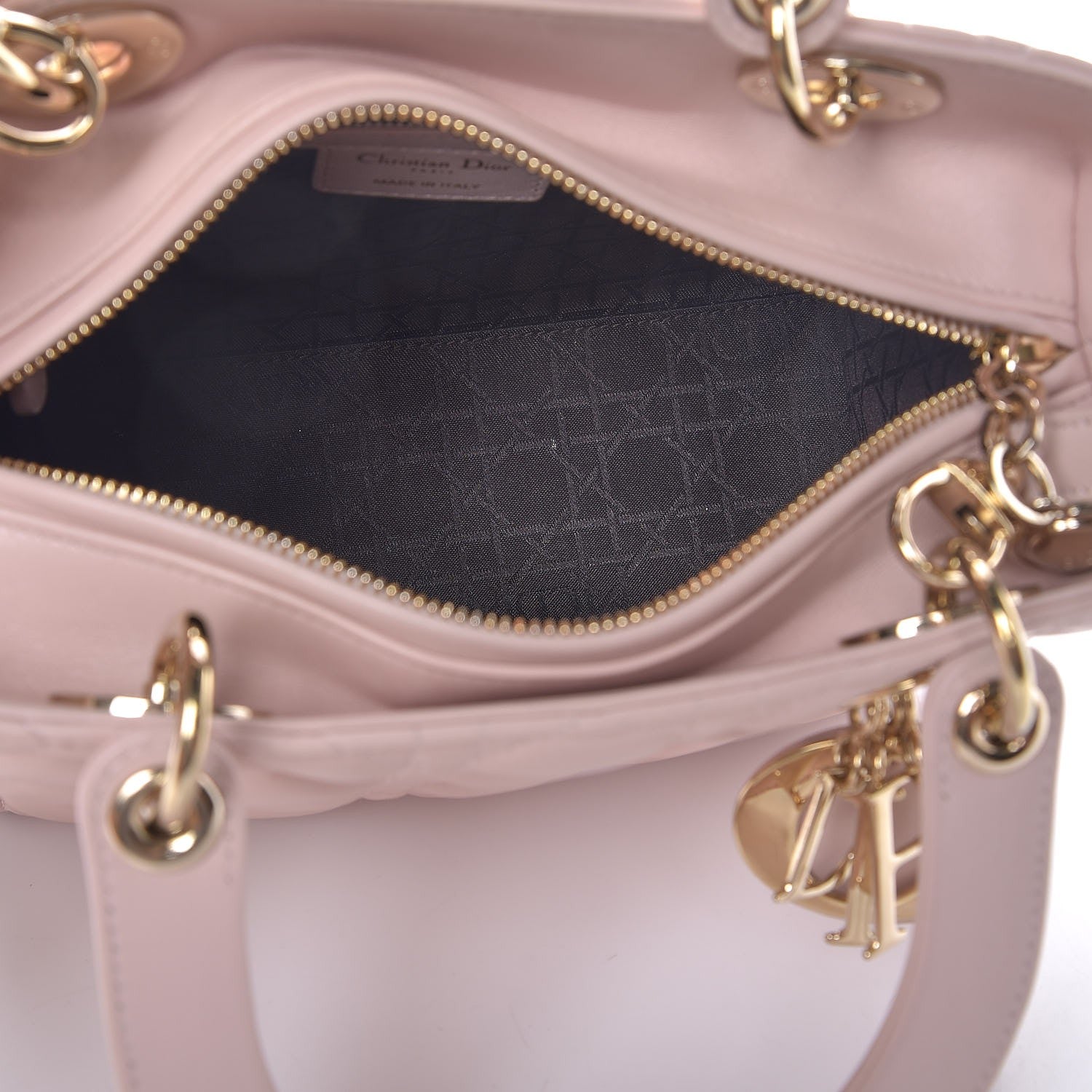 Christian Dior Lambskin Cannage Medium Lady Dior Light Pink 5 of 9