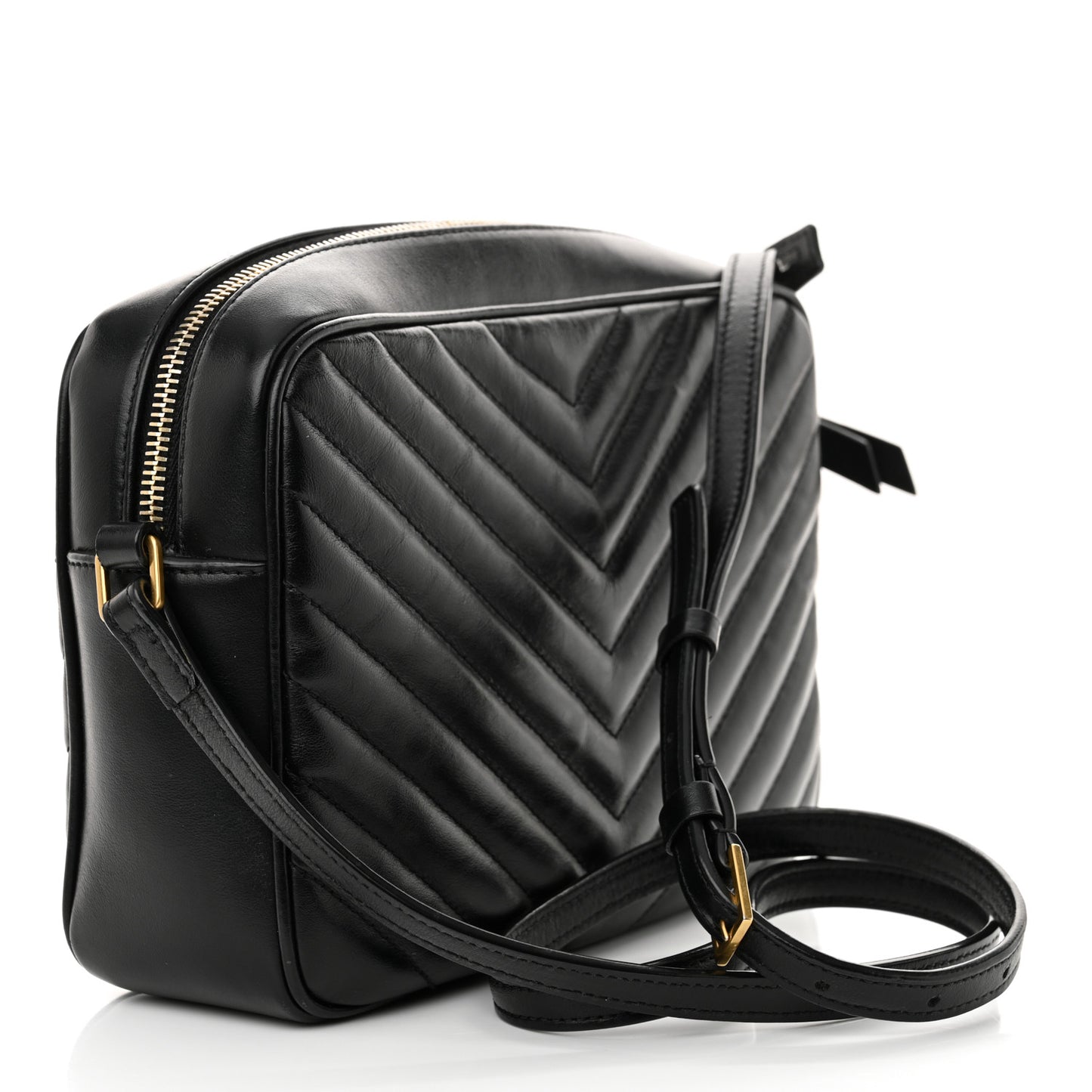Calfskin Matelasse Monogram Lou Camera Bag Black