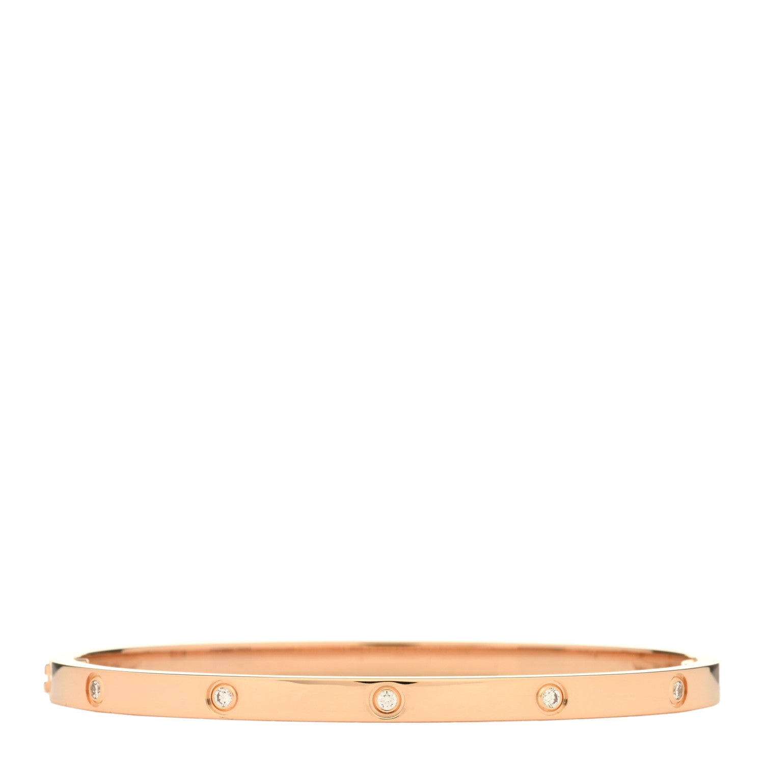Cartier 18K Pink Gold 10 Diamond Small LOVE Bracelet 16 3 of 4