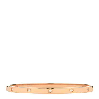Cartier 18K Pink Gold 10 Diamond Small LOVE Bracelet 16 3 of 4