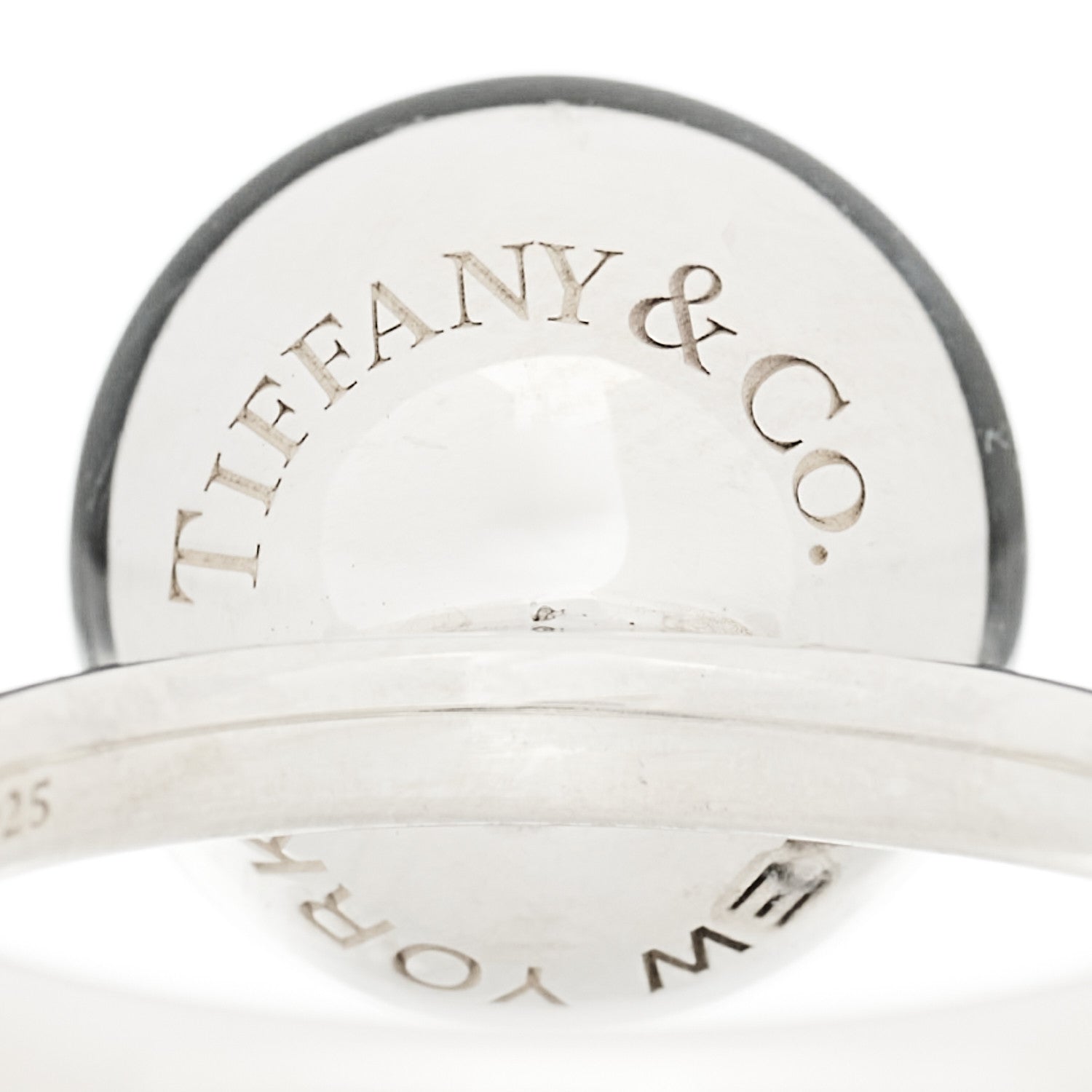 Tiffany Sterling Silver 12mm HardWear Ball Ring 51 5.75 6 of 7