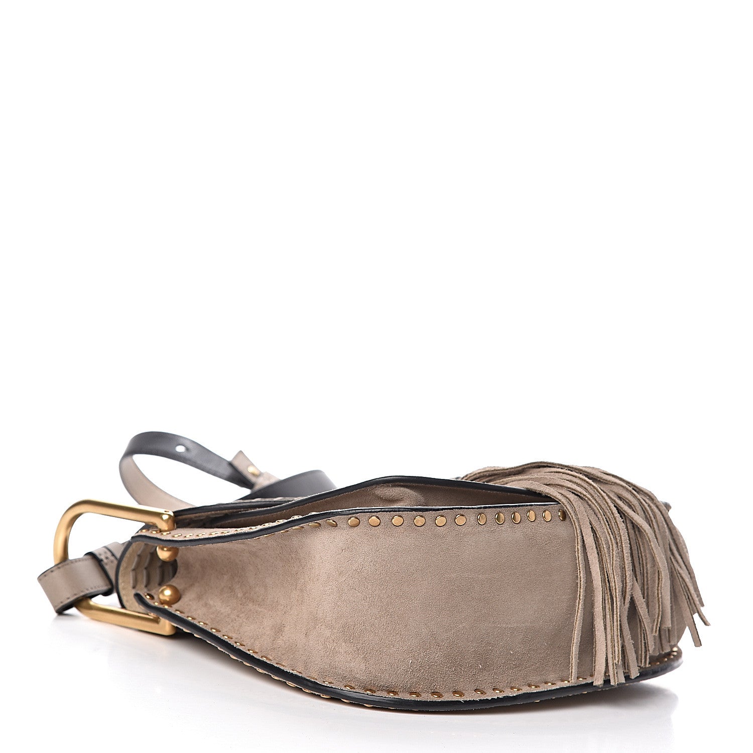 Chloe Suede Braided Small Hudson Shoulder Bag Motty Grey 4 of 9