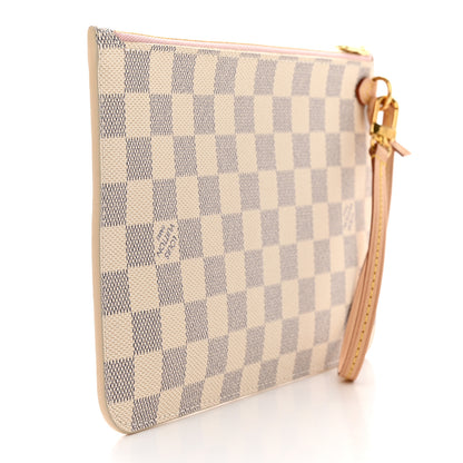 Louis Vuitton Damier Azur Neverfull MM GM Pochette Rose Ballerine 3 of 7