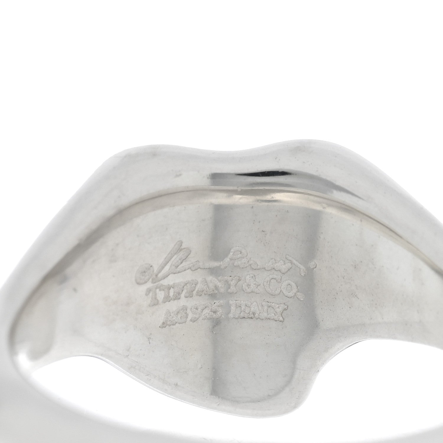 Tiffany Sterling Silver Elsa Peretti Full Heart Ring 51 5.75 4 of 5