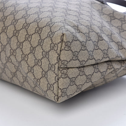 Gucci GG Supreme Monogram Medium Zippered Shopping Tote Dark Brown 9 of 10
