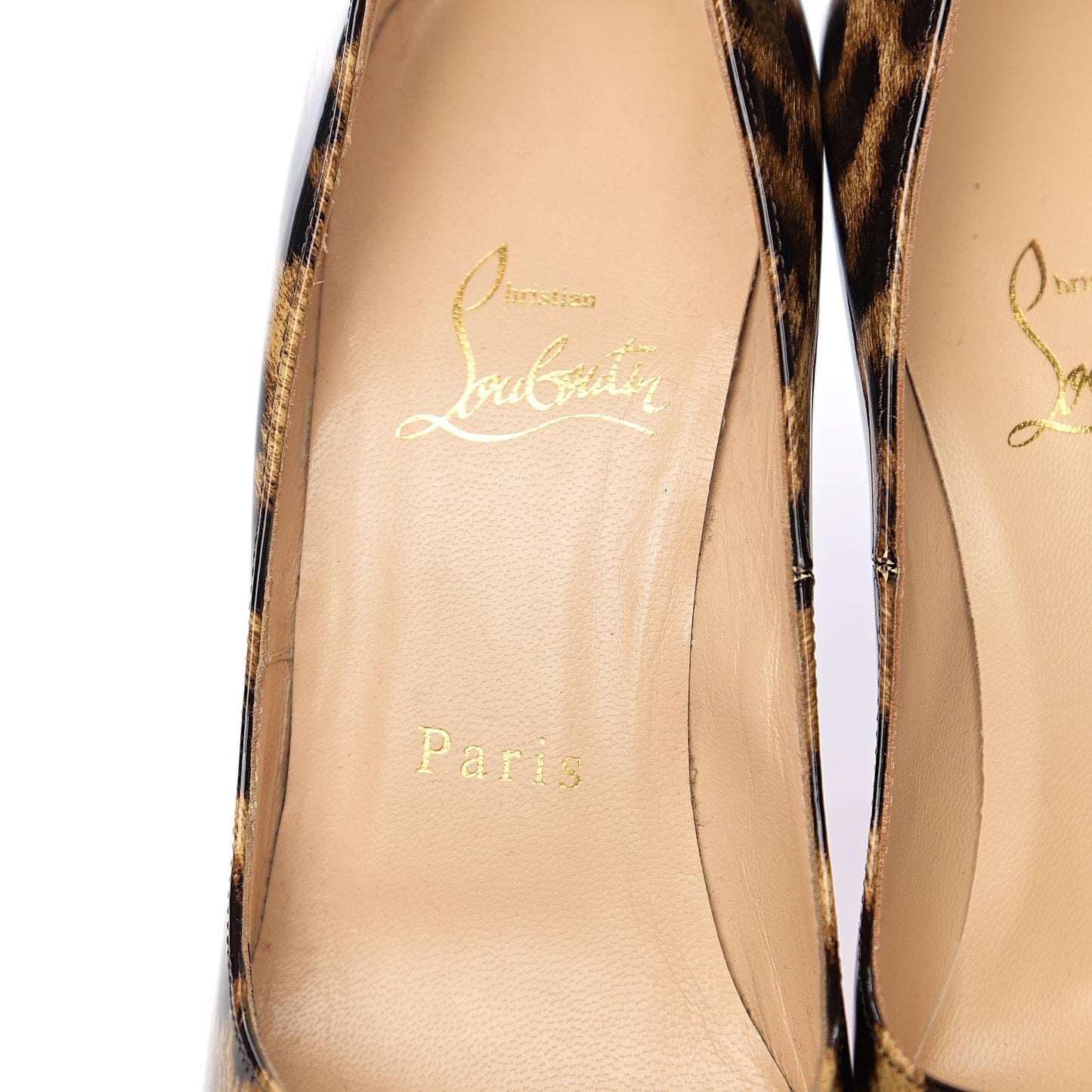 Patent Leopard New Very Prive 120 Pumps 36.5 Brown