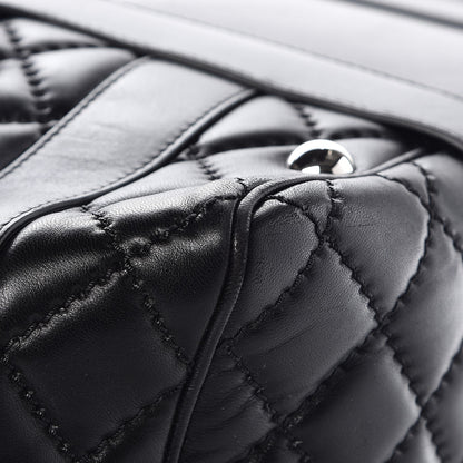 Chanel Lambskin Quilted Large Easy Carry Shopping Tote Black 10 of 12