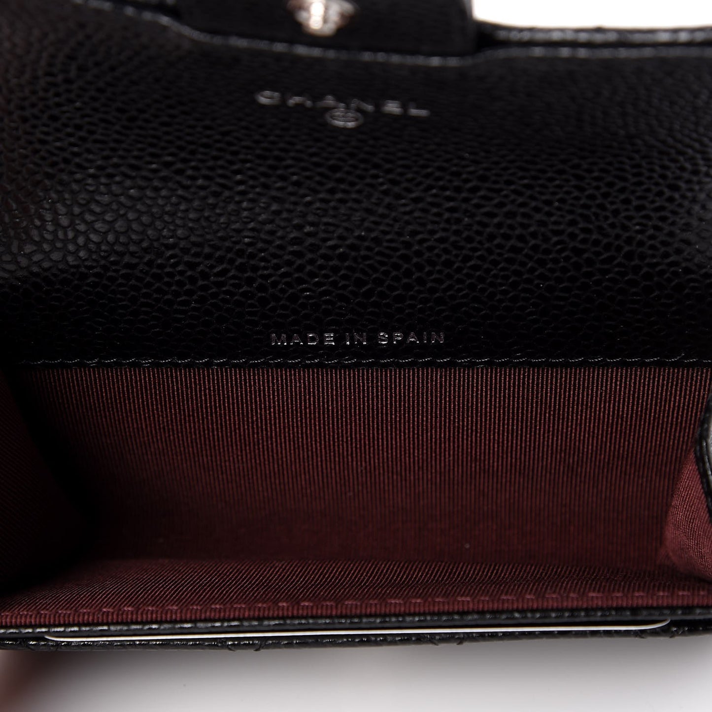 Caviar Quilted Flap Card Holder Black