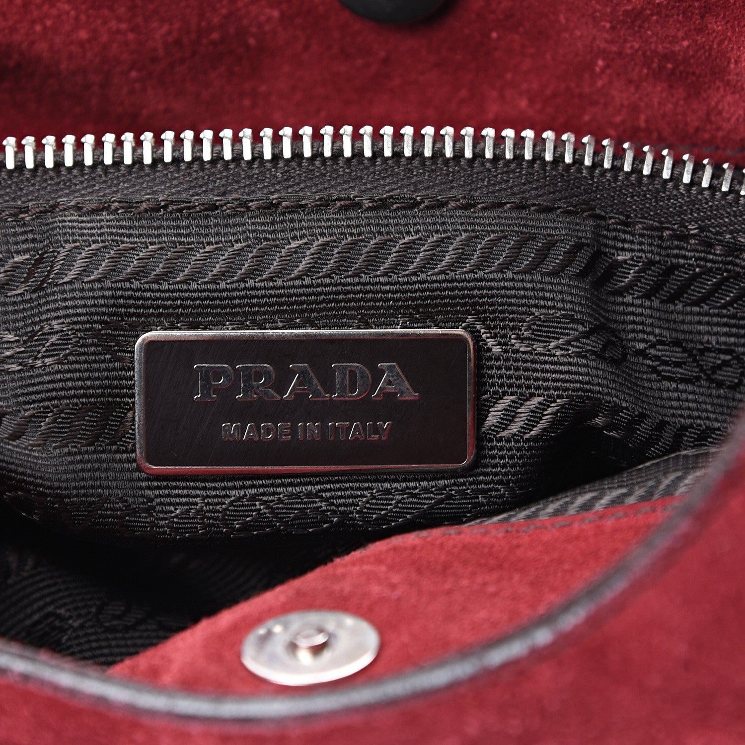 Prada Suede Hobo Cerise 5 of 14