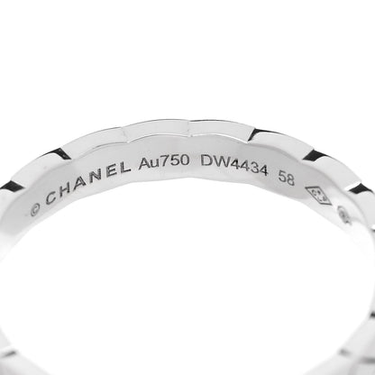 Chanel 18K White Gold Mini Coco Crush Ring 58 8.25 4 of 5