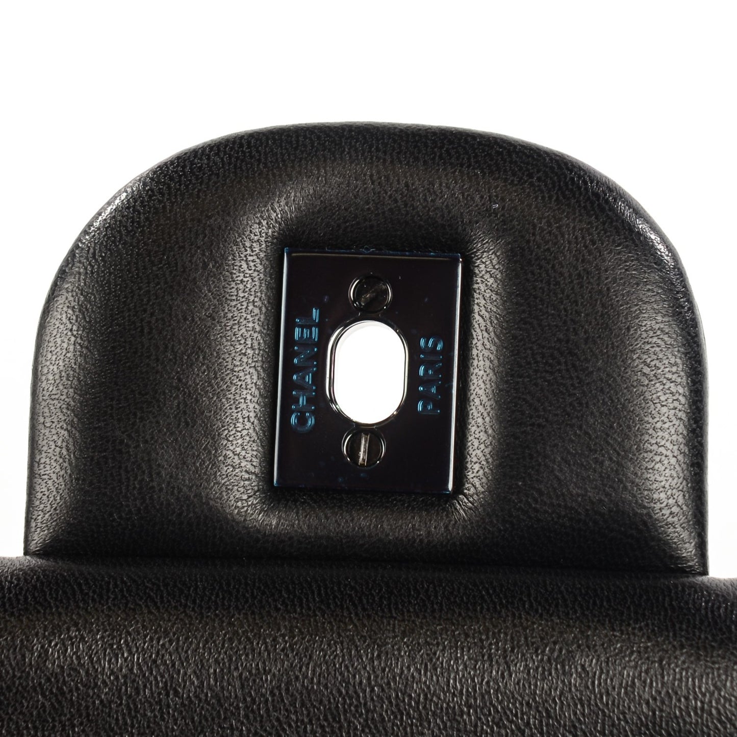 Lambskin Chevron Quilted Jumbo Double Flap So Black