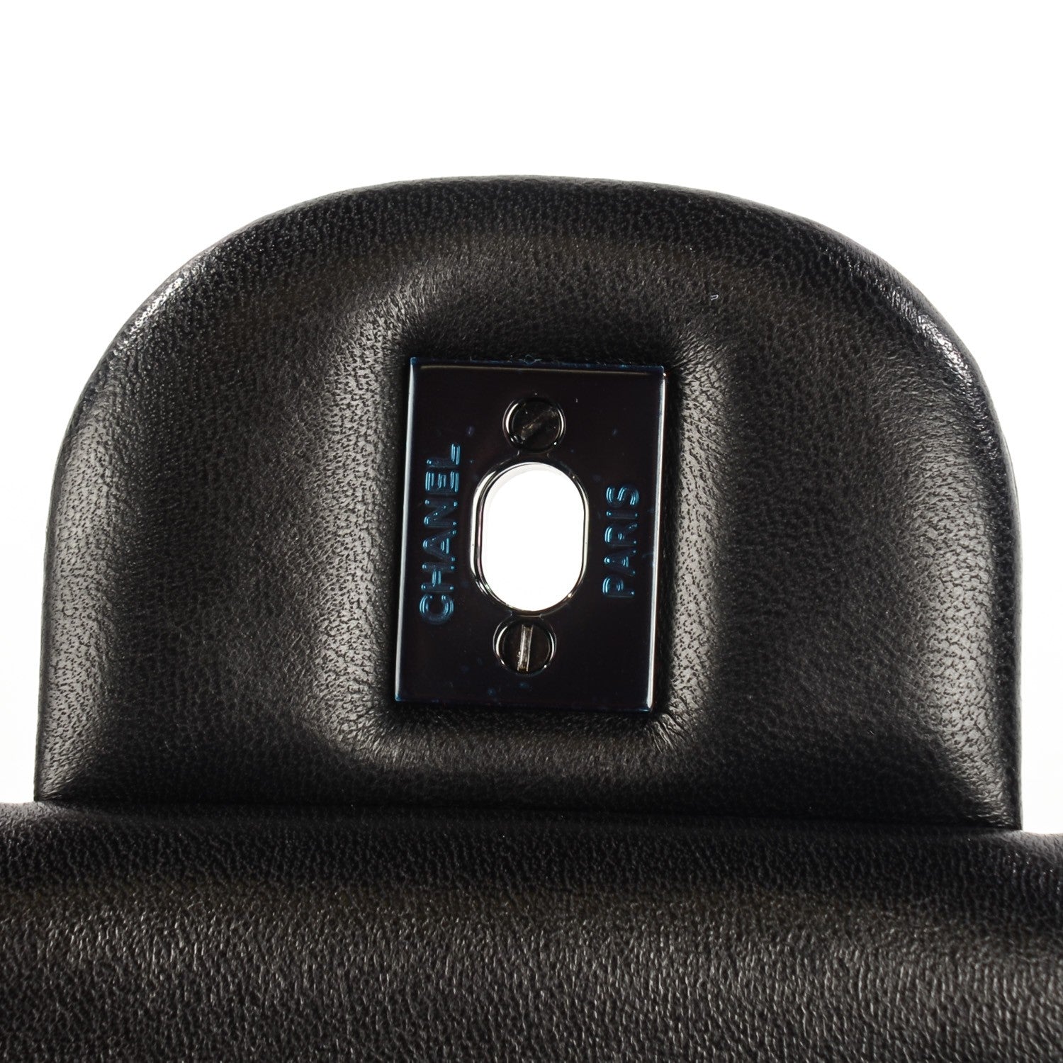 Chanel Lambskin Chevron Quilted Jumbo Double Flap So Black 8 of 8