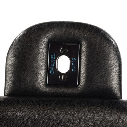 Chanel Lambskin Chevron Quilted Jumbo Double Flap So Black 8 of 8