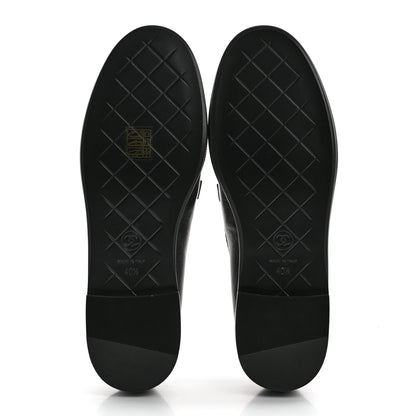 Chanel Crumpled Lambskin Quilted CC Turnlock Loafers 40.5 Black 5 of 9