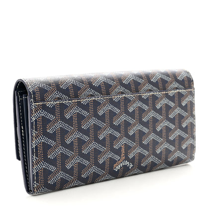 Goyard Goyardine Varenne Long Wallet Navy 3 of 7