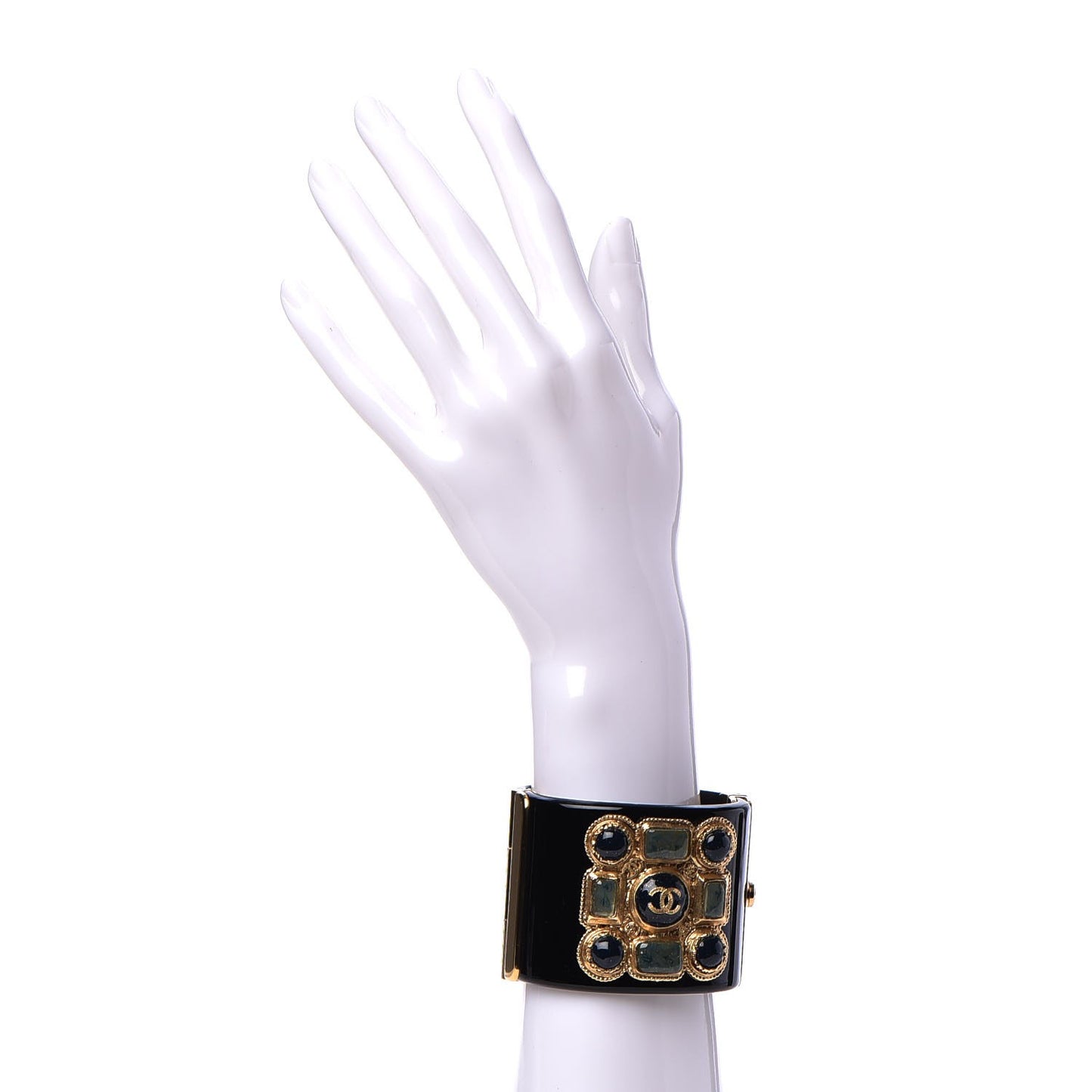 Resin Enamel CC Cabochon Cuff Blue